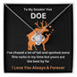 TO MY SMOKIN HOT DOE|LOVE KNOT NECKLACE