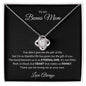 TO MY BONUS MOM LOVE KNOT NECKLACE|I LOVE YOU ALWAYS (BLACK BACKGROUND)