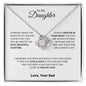 TO MY DAUGHTER FROM DAD|MOST BEAUTIFUL CHAPTER LOVE KNOT NECKLACE