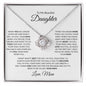 To My Beautiful Daughter Love Knot Necklace|A Privilege To Be Called Your Mom