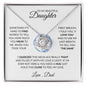 TO MY BEAUTIFUL DAUGHTER|LAST BREATH FROM DAD|LOVE KNOT NECKLACE