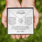 To My Beautiful Daughter Love Knot Necklace|A Privilege To Be Called Your Mom