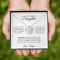 TO MY BEAUTIFUL DAUGHTER|LAST BREATH LOVE KNOT NECKLACE