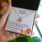 TO MY BEAUTIFUL DAUGHTER LOVEKNOT NECKLACE|THIS OLD LION WILL ALWAYS HAVE YOUR BACK