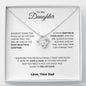 TO MY DAUGHTER FROM DAD|MOST BEAUTIFUL CHAPTER LOVE KNOT NECKLACE