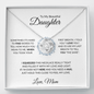 TO MY BEAUTIFUL DAUGHTER|LAST BREATH LOVE KNOT NECKLACE