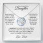 TO MY BEAUTIFUL DAUGHTER|LAST BREATH FROM DAD|LOVE KNOT NECKLACE