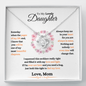 To My Lovely Daughter|Love Knot Necklace