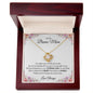 TO MY BONUS MOM LOVE KNOT FLOWER NECKLACE