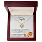TO MY BEAUTIFUL DAUGHTER LOVEKNOT NECKLACE|THIS OLD LION WILL ALWAYS HAVE YOUR BACK