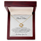 TO MY BONUS MOM LOVE KNOT NECKLACE FROM SON