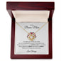 TO MY BONUS MOM LOVE KNOW FLOWER RING NECKLACE