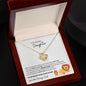 TO MY BEAUTIFUL DAUGHTER LOVEKNOT NECKLACE|THIS OLD LION WILL ALWAYS HAVE YOUR BACK