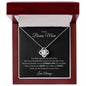 TO MY BONUS MOM LOVE KNOT NECKLACE|I LOVE YOU ALWAYS (BLACK BACKGROUND)