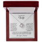 TO MY BEAUTIFUL WIFE LOVE KNOT NECKLACE|I FOUND MY MISSING PIECE