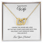 TO MY BEAUTIFUL WIFE|YOU LIVE IN MY MIND INTERLOCKING HEARTS NECKLACE
