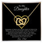 TO MY DAUGHTER LOVE DAD|LAST BREATH INTERLOCKING HEARTS NECKLACE