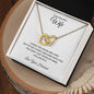 TO MY BEAUTIFUL WIFE|YOU LIVE IN MY MIND INTERLOCKING HEARTS NECKLACE