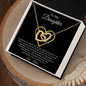 TO MY DAUGHTER LOVE DAD|LAST BREATH INTERLOCKING HEARTS NECKLACE
