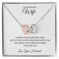 TO MY BEAUTIFUL WIFE|YOU LIVE IN MY MIND INTERLOCKING HEARTS NECKLACE