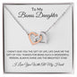 TO MY BONUS DAUGHTER|INTERLOCKING HEARTS NECKLACE