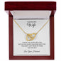 TO MY BEAUTIFUL WIFE|YOU LIVE IN MY MIND INTERLOCKING HEARTS NECKLACE