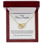 TO MY BONUS DAUGHTER|INTERLOCKING HEARTS NECKLACE