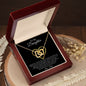 TO MY DAUGHTER LOVE DAD|LAST BREATH INTERLOCKING HEARTS NECKLACE