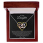 TO MY DAUGHTER LOVE DAD|LAST BREATH INTERLOCKING HEARTS NECKLACE
