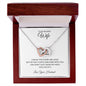 TO MY BEAUTIFUL WIFE|YOU LIVE IN MY MIND INTERLOCKING HEARTS NECKLACE