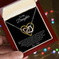 TO MY DAUGHTER LOVE DAD|LAST BREATH INTERLOCKING HEARTS NECKLACE