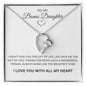 TO MY BONUS DAUGHTER FOREVER LOVE NECKLACE|I LOVE YOU WITH ALL MY HEART