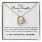 TO MY BONUS DAUGHTER FOREVER LOVE NECKLACE|I LOVE YOU WITH ALL MY HEART