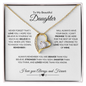 TO MY BEAUTIFUL DAUGHTER FOREVER LOVE NECKLACE