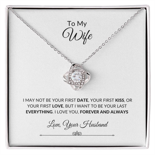 TO MY WIFE LOVE KNOT NECKLACE FROM HUSBAND| I LOVE YOU FOREVER AND ALWAYS