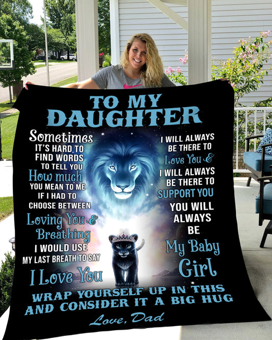 TO MY DAUGHTER FROM DAD COZY PLUSH BLANKET|YOU WILL ALWAYS BE MY BABY GIRL