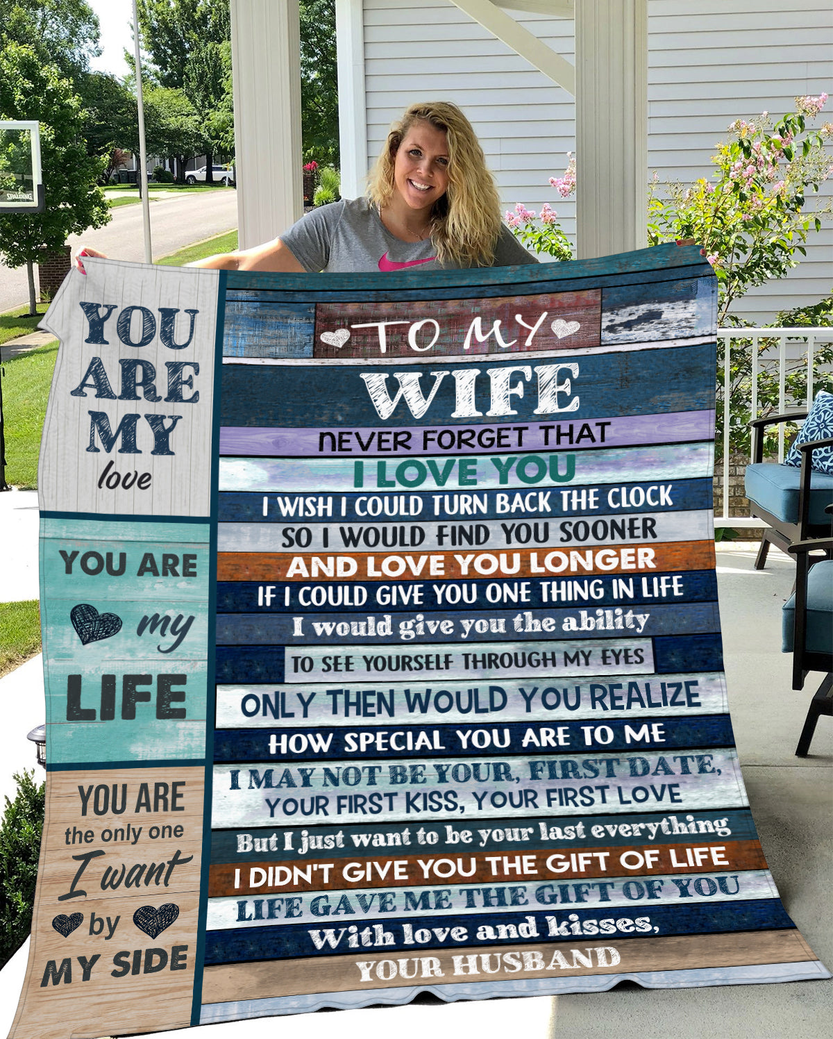 TO MY WIFE COZY PLUSH BLANKET