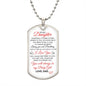 [ALMOST SOLD OUT]TO MY DAUGHTER DOG TAG NECKLACE FROM DAD|I WOULD USE MY LAST BREATH TO TELL YOU I LOVE YOU