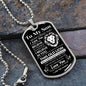TO MY SON OLD LION|DOG TAG NECKLACE