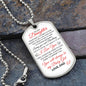 [ALMOST SOLD OUT]TO MY DAUGHTER DOG TAG NECKLACE FROM DAD|I WOULD USE MY LAST BREATH TO TELL YOU I LOVE YOU