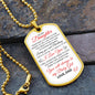 [ALMOST SOLD OUT]TO MY DAUGHTER DOG TAG NECKLACE FROM DAD|I WOULD USE MY LAST BREATH TO TELL YOU I LOVE YOU