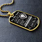 TO MY SON OLD LION|DOG TAG NECKLACE