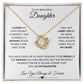TO MY BEAUTIFUL DAUGHTER|LOVE KNOT NECKLACE
