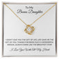 TO MY BONUS DAUGHTER|LOVE KNOT NECKLACE