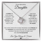 TO MY BEAUTIFUL DAUGHTER|LOVE KNOT NECKLACE
