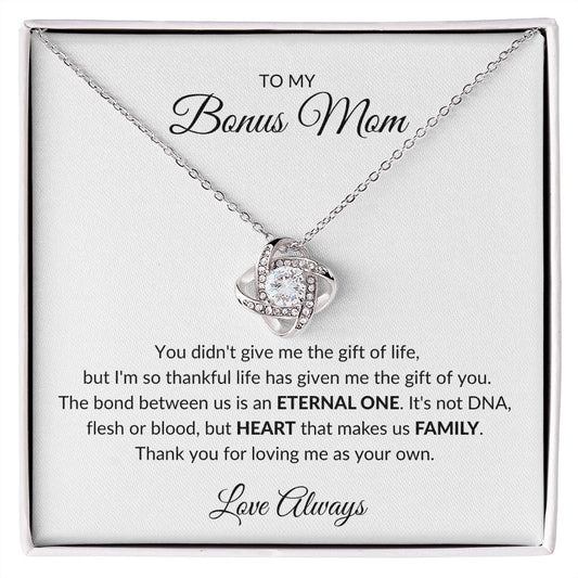 TO MY MOM LOVE KNOT NECKLACE|LOVE ALWAYS