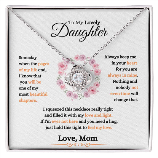 To My Lovely Daughter|Love Knot Necklace