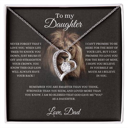 TO MY DAUGHTER|LION|FOREVER LOVE NECKLACE