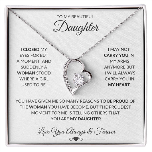 TO MY BEAUTIFUL DAUGHTER|FOREVER LOVE NECKLACE
