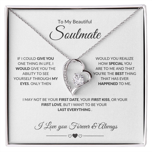 TO MY BEAUTIFUL SOULMATE LOVE KNOT NECKLACE